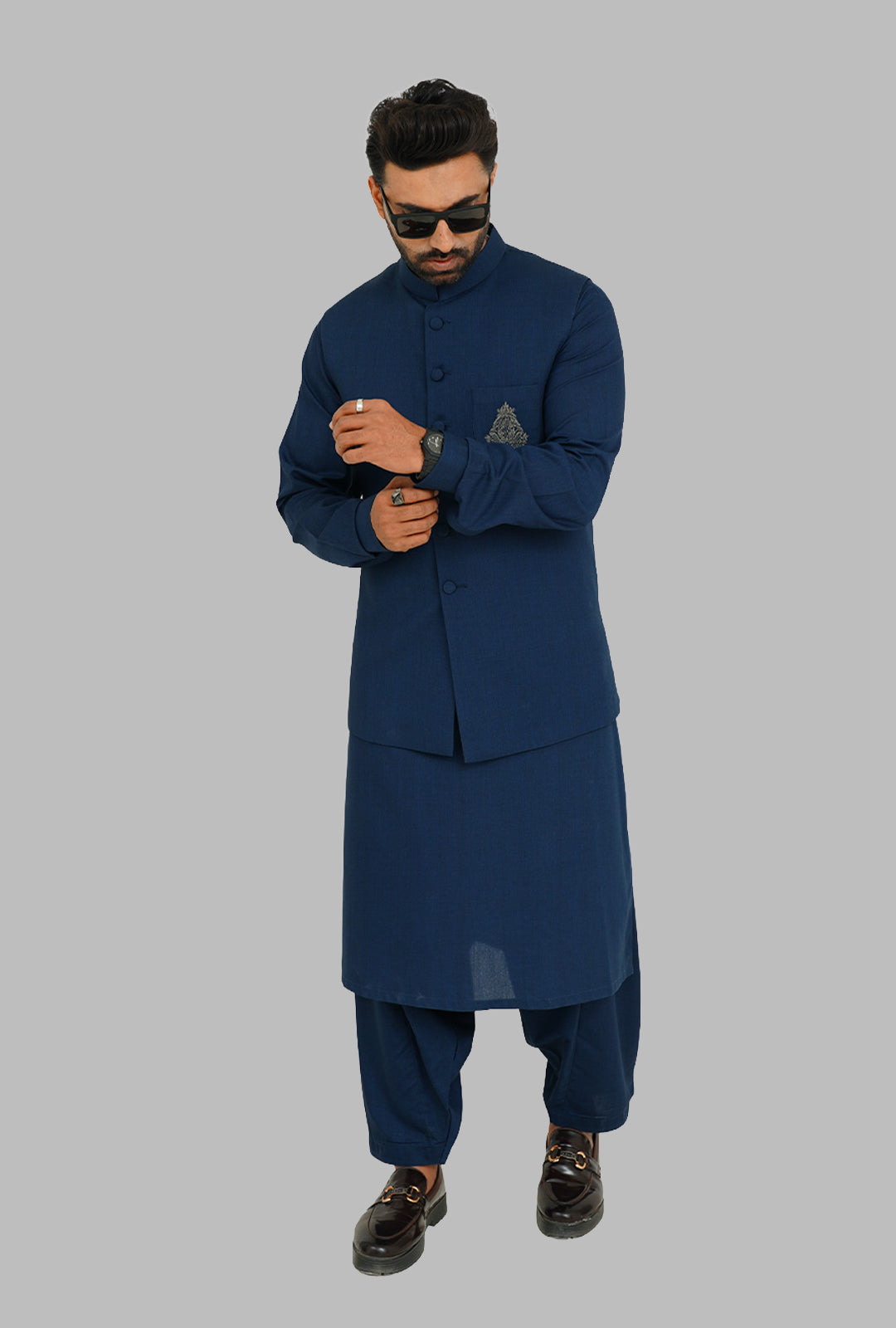 3-Pcs Mens Kurta Shalwar - MKS9